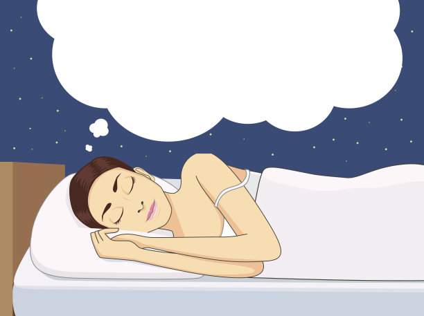 女人睡在卧室里，做着白日梦图片下载