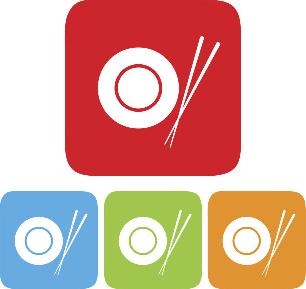 菜和筷子图标，餐厅标志图片下载