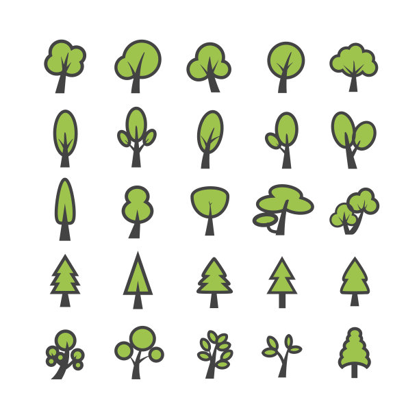 树图标设置，向量eps10图片下载