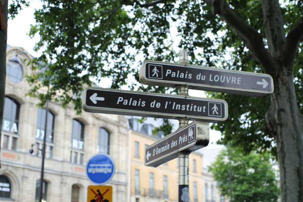 巴黎街头的迹象图片下载