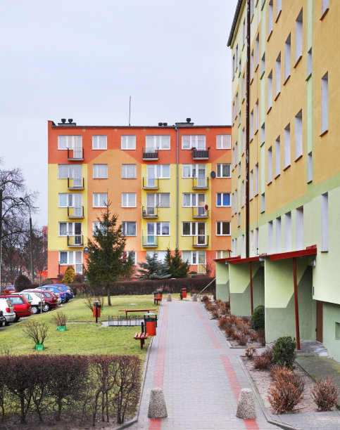 在Braniewo房屋。波兰图片下载