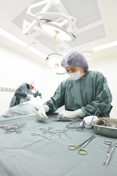 两个兽医在手术室图片下载