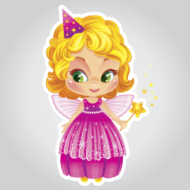 小仙女穿着闪亮的裙子图片下载