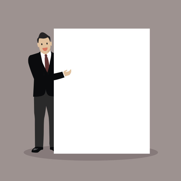 商人指着广告牌图片下载