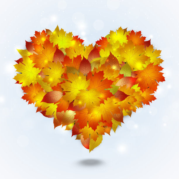 秋叶大心图片下载