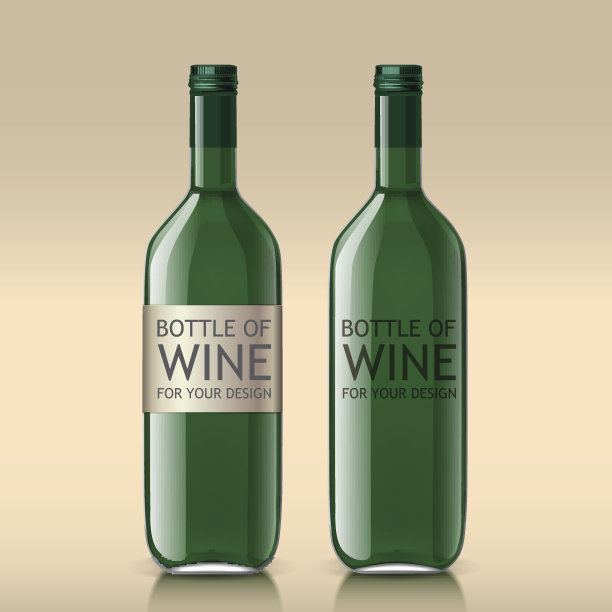 真实的样品空的绿色瓶子图片下载