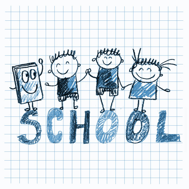 和快乐的孩子们在一起的彩色图片图片下载