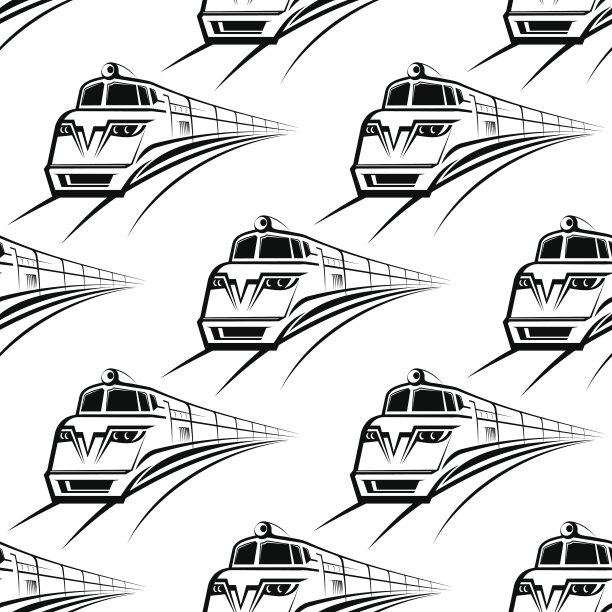 现代列车无缝模式素材图片