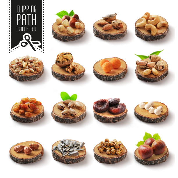 带有剪切路径的隔离螺母。图片下载