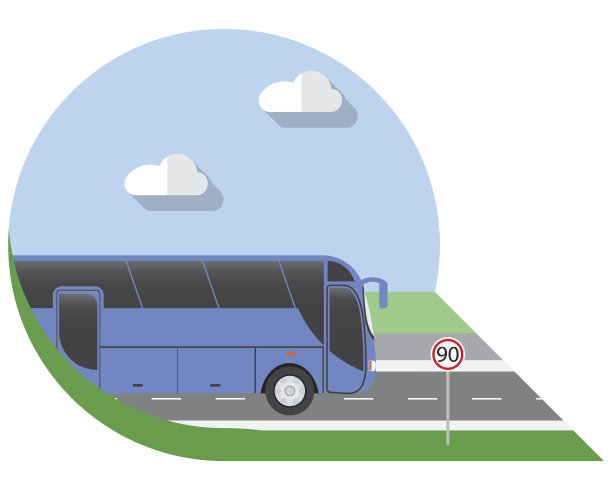 平面设计矢量插图城市交通，公共汽车，城际图片下载