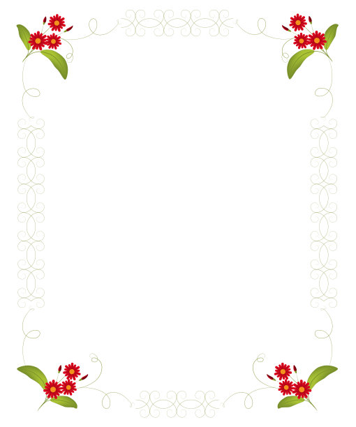 空白的花用于写信，请柬，贺词图片下载