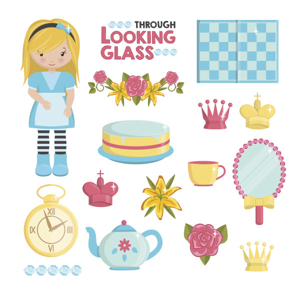 透过镜中插图集图片下载