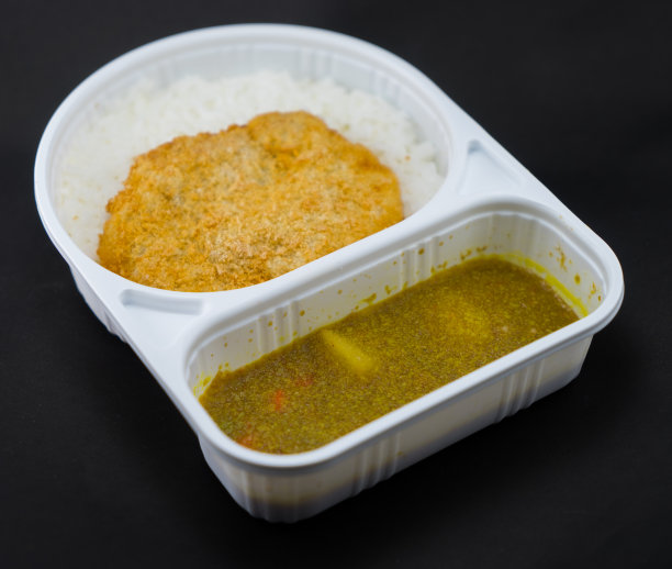 冷冻Tonkatsu大米图片下载