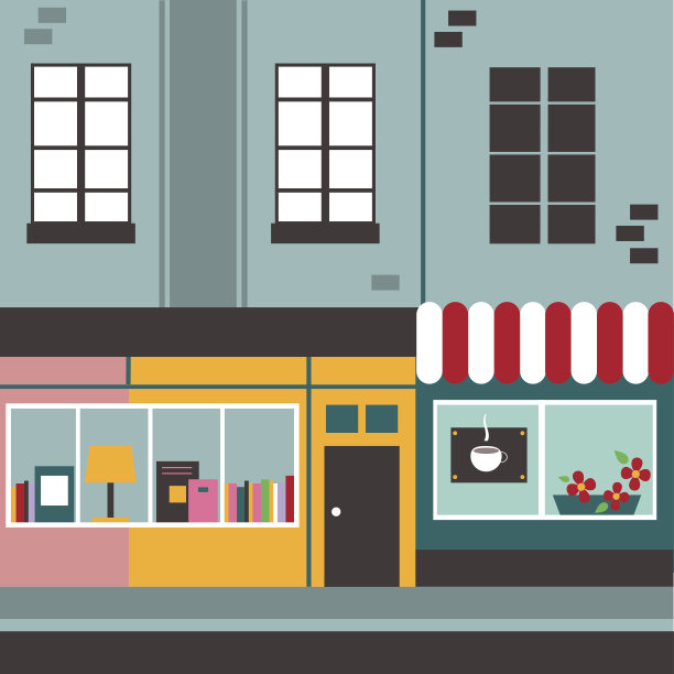 城市的主要街道。图片下载