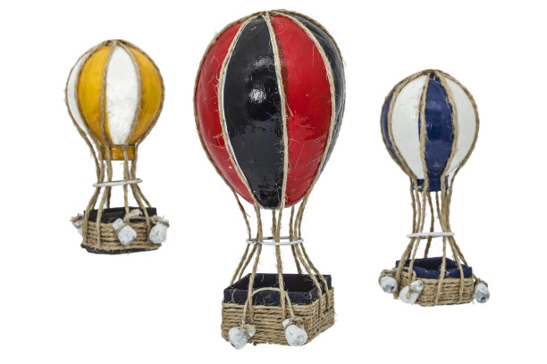 装饰性的热气球，孤立在白色背景上图片下载