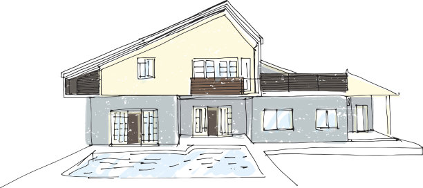 建筑矢量草图图片下载