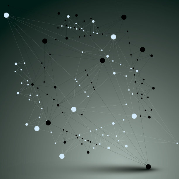 三维矢量抽象技术网格形状，透视几何图片下载