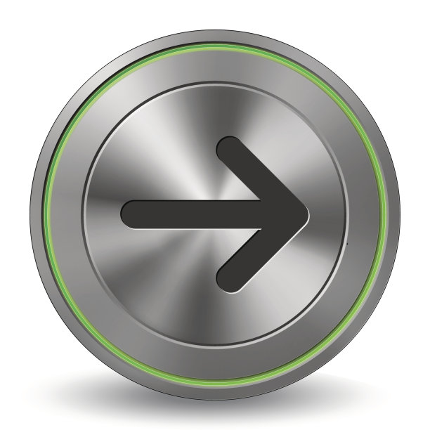 金属按钮，网页图标，箭头03图片下载
