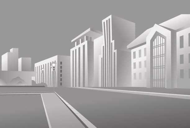 市区内有大型写字楼和商业中心。图片下载