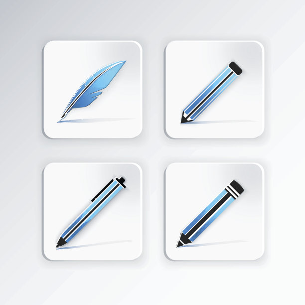 教育图标设置为写作。图片下载