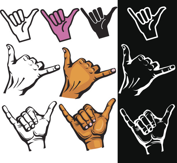 一套沙卡手势图片下载