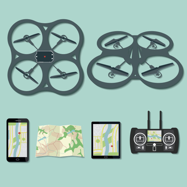 一组无人机镜头标志图片下载