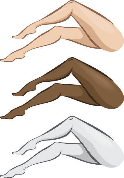 个人美丽的插图，腿和大腿轮廓图片下载