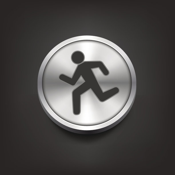 简单的跑步人形图标剪影图片下载