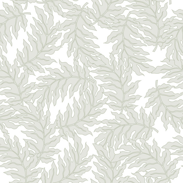矢量复古无缝叶图片下载
