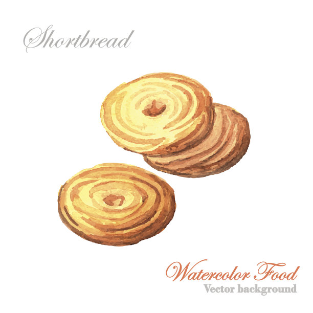 水彩酥饼图片下载