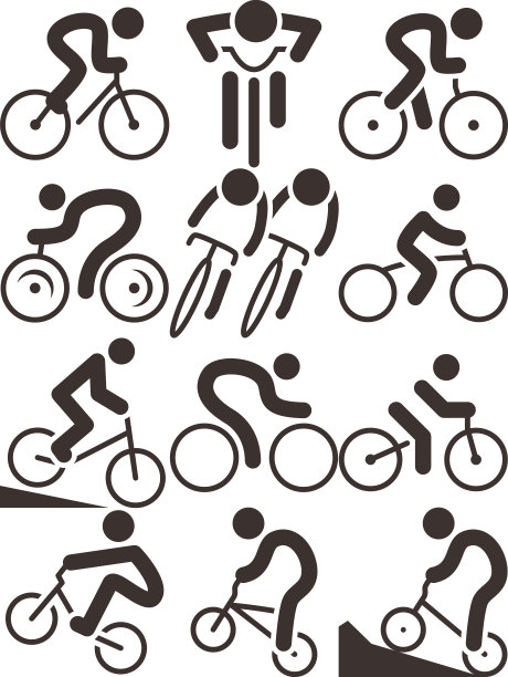 自行车图标素材图片