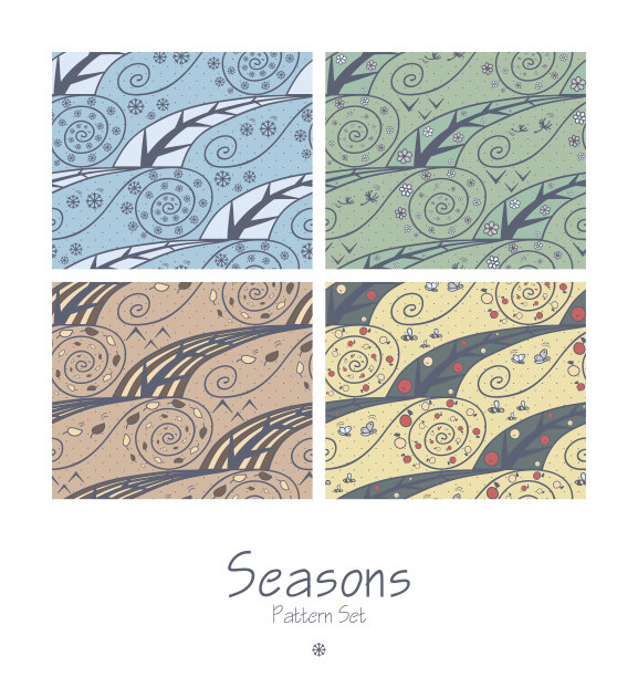 一套无缝模式与四季图片下载
