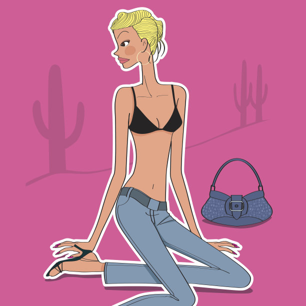 年轻美丽的女孩摆姿势图片下载