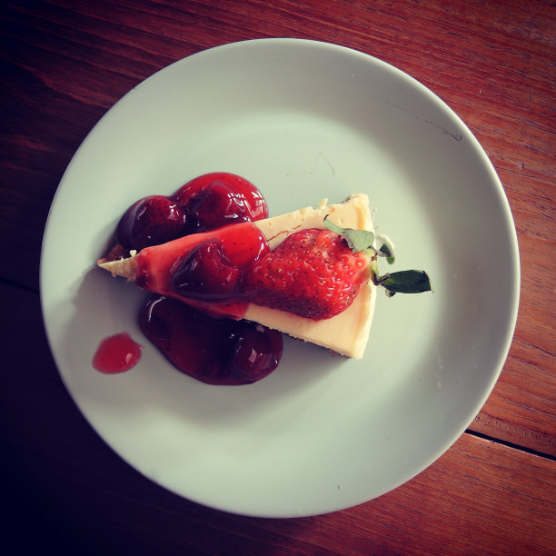 草莓芝士蛋糕图片下载