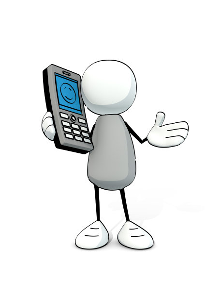 带着手机的小不点图片下载