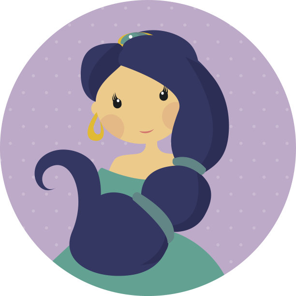 茉莉花卡通插图图片下载