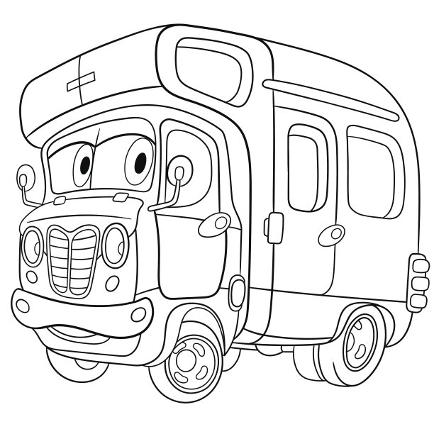 可爱的卡通校车图片下载