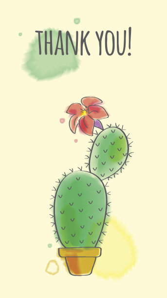 明信片和仙人掌图片下载