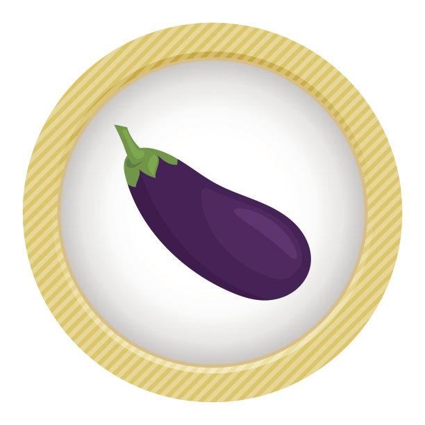茄子彩色图标图片下载