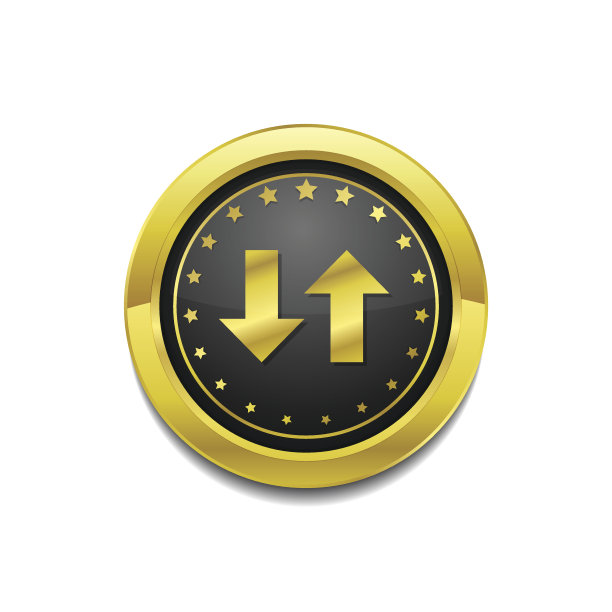 数据圆形矢量黄金Web图标按钮图片下载