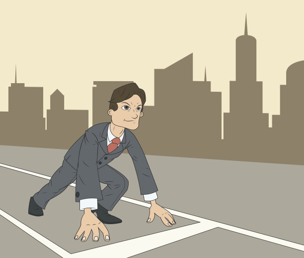 商人开始迈向成功的竞赛图片下载