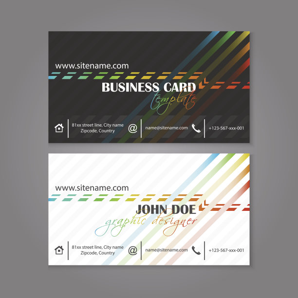 新的简单的商业名片显示您的商业身份图片下载