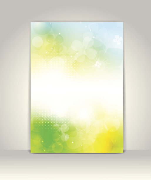 商业宣传册模板，抽象色彩设计图片下载