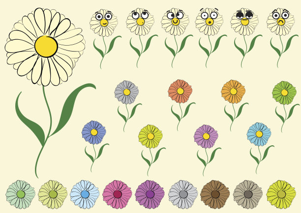 剪纸艺术甘菊图片下载