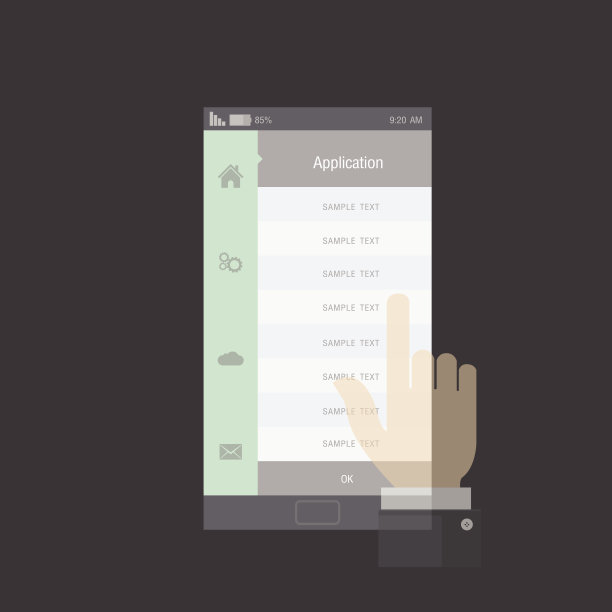 现代移动电话元素的平面向量集合。图片下载