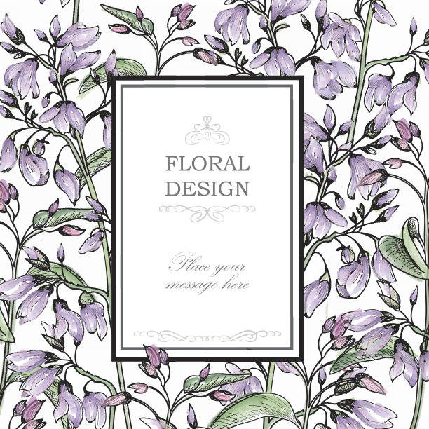 花的背景。蓬勃问候贺卡图片下载