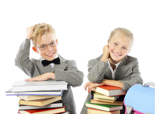 快乐的学生与书图片下载