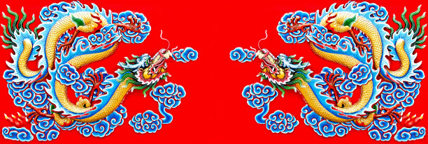 七彩双龙图片下载