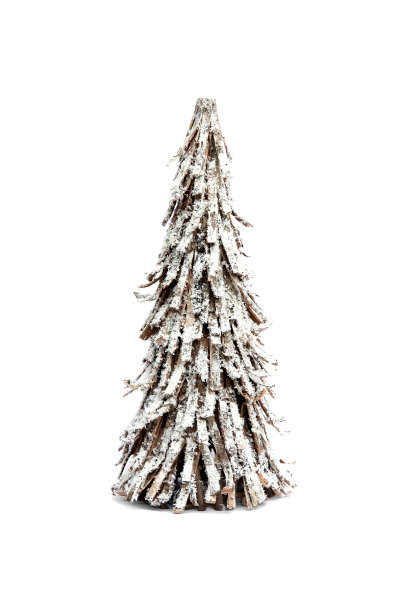 白色的圣诞树上缀着雪花图片下载