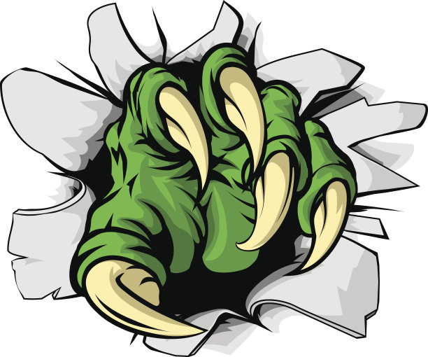 怪物爪撕裂洞图片下载